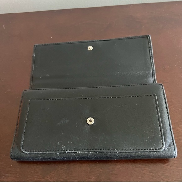 Coach Soft Leather Black Tri Fold Wallet - Picture 4 of 10